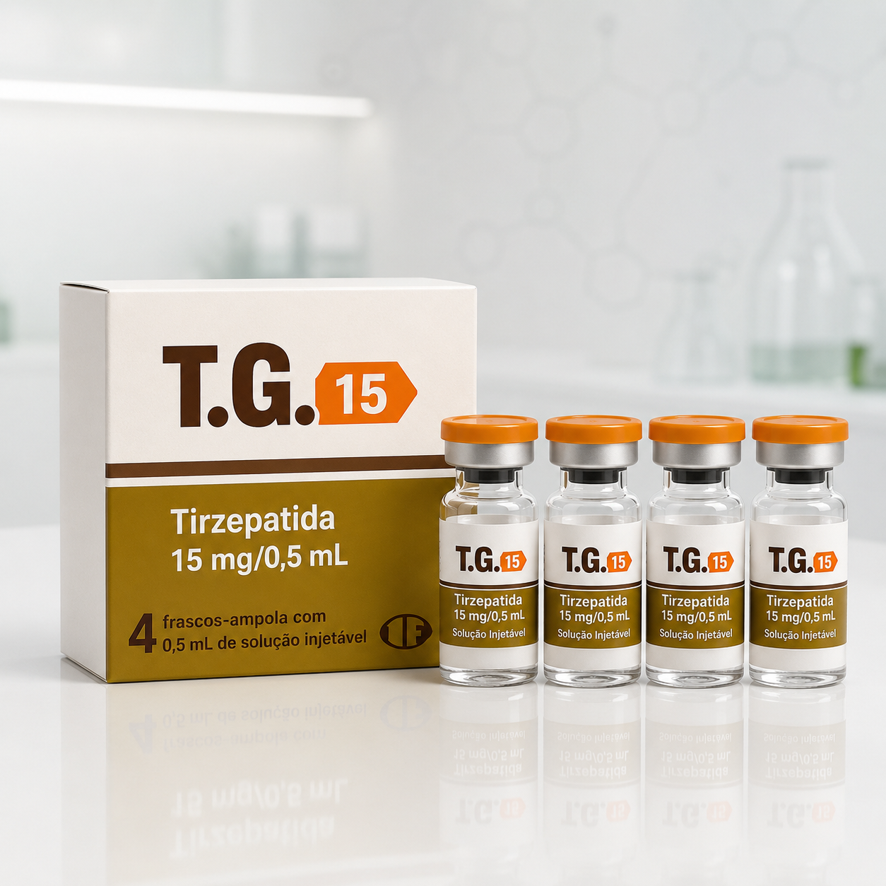 TG 15 caixa e frasco
